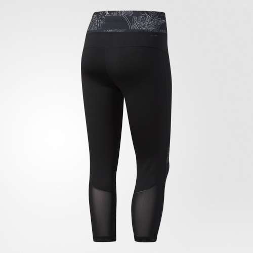 adidas Performer High-Rise 3/4 Floral-Print Tights Women's Black 2017 Black Friday Deals